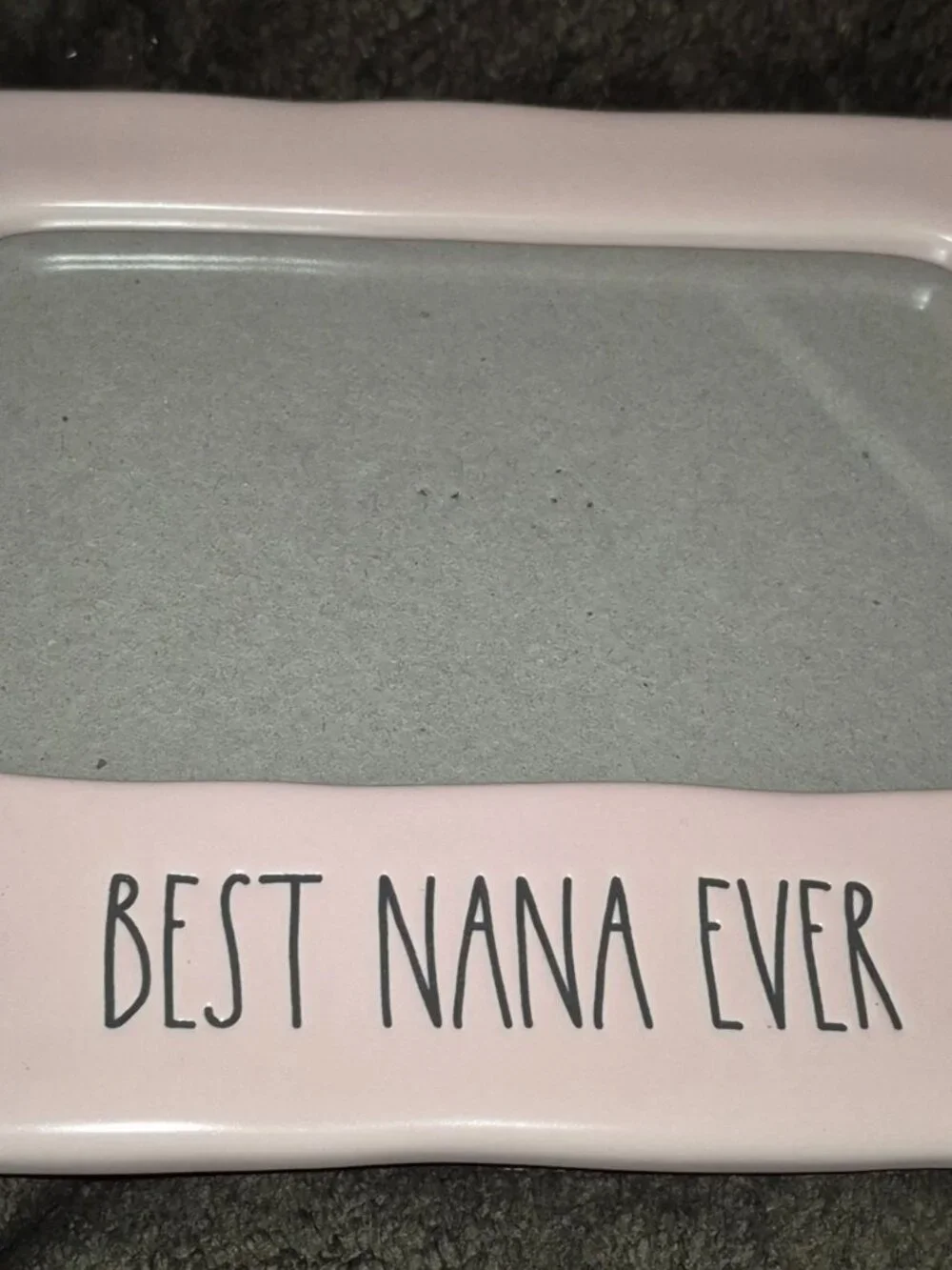 Rae Dunn BEST NANA EVER Pink Photo Picture Frame Holds 5.5